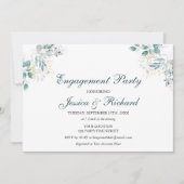 Uitnodiging van de waterverf Engagement Party (Voorkant)