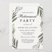 Uitnodiging van de Waterverf Green Leaf Retirement (Voorkant / Achterkant)