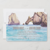 Uitnodiging van de waterverf voor Cabo Mexico (Voorkant)