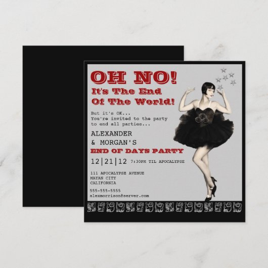 Uitnodiging van de Wereldpartij (Voorkant / Achterkant)