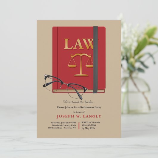 Uitnodiging van de wetboekpartij (Staand voorkant)