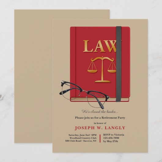 Uitnodiging van de wetboekpartij (Voorkant / Achterkant)