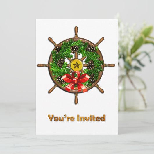 Uitnodiging van de wiel van het schip (Staand voorkant)