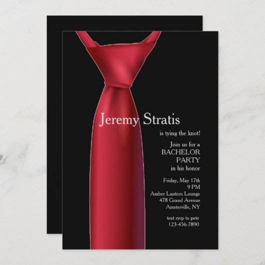 Uitnodiging van de Windsor Knot (Voorkant / Achterkant)