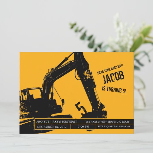 Uitnodiging van de winnende partij voor de bouw (Staand voorkant)