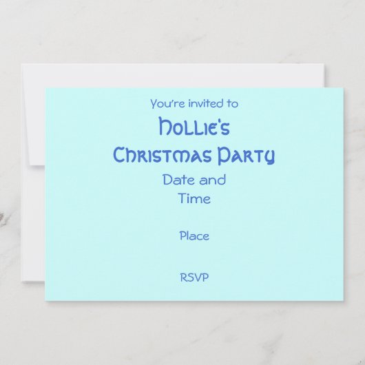 Uitnodiging van de WinterTrees-partij (Achterkant)