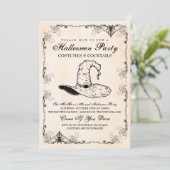 Uitnodiging van de Witch Halloween Partij (Staand voorkant)