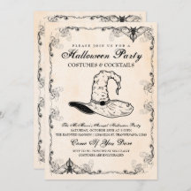 Uitnodiging van de Witch Halloween Partij