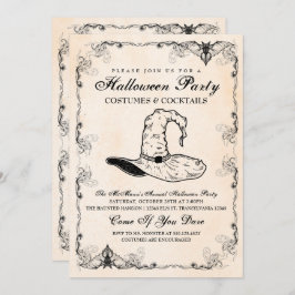 Uitnodiging van de Witch Halloween Partij