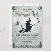 Uitnodiging van de Witch Halloween Partij (Voorkant)