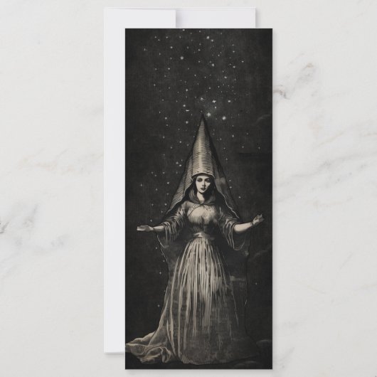 Uitnodiging van de Witch Halloween Partij (Achterkant)