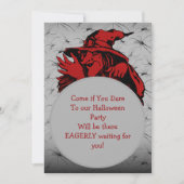 Uitnodiging van de Witch Halloween Partij (Voorkant)