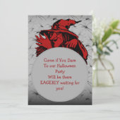 Uitnodiging van de Witch Halloween Partij (Staand voorkant)