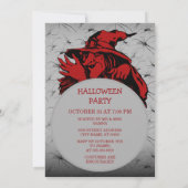 Uitnodiging van de Witch Halloween Partij (Achterkant)