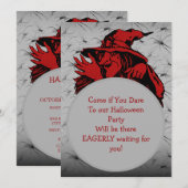 Uitnodiging van de Witch Halloween Partij (Voorkant / Achterkant)
