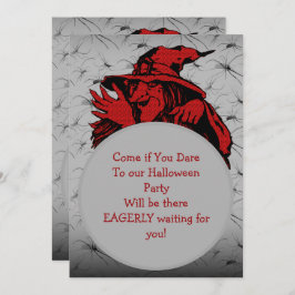 Uitnodiging van de Witch Halloween Partij