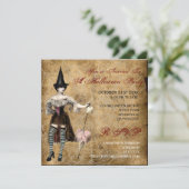 Uitnodiging van de Witch Halloween Partij (Staand voorkant)