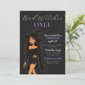 Uitnodiging van de Witch Halloween Partij (Staand voorkant)