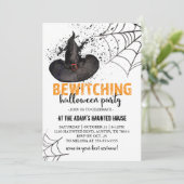 Uitnodiging van de Witch Halloween Partij (Staand voorkant)