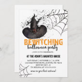 Uitnodiging van de Witch Halloween Partij (Voorkant / Achterkant)