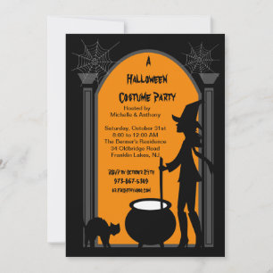 Uitnodiging van de Witches Brew Costume Party