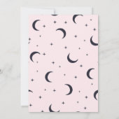 Uitnodiging van de witte zwarte kat Halloween-part (Achterkant)