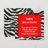 uitnodiging van de zebra (Voorkant / Achterkant)