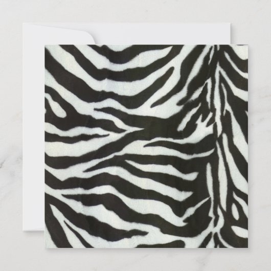 uitnodiging van de zebra (Achterkant)