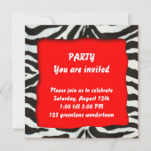 uitnodiging van de zebra (Voorkant)