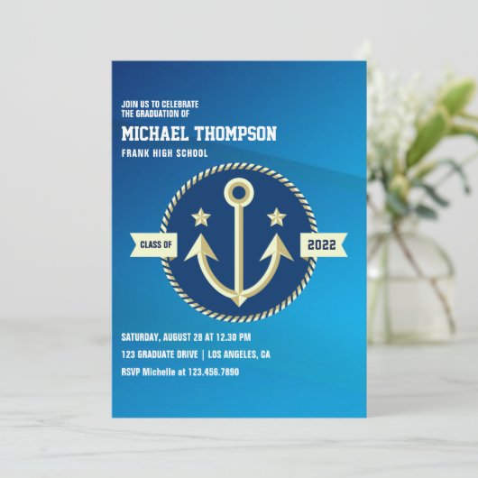 Uitnodiging van de zeemacht (Staand voorkant)