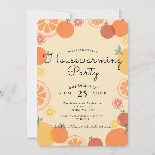 Uitnodiging van de zomerpartij voor de Warming-Sin (Voorkant)