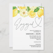 Uitnodiging van de zomertijdlemon Engagement Party (Voorkant)