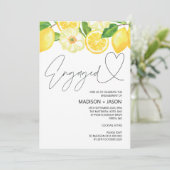 Uitnodiging van de zomertijdlemon Engagement Party (Staand voorkant)