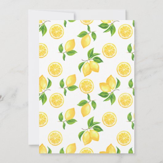 Uitnodiging van de zomertijdlemon Engagement Party (Achterkant)