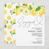 Uitnodiging van de zomertijdlemon Engagement Party (Voorkant / Achterkant)