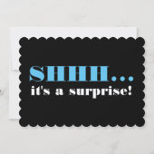 Uitnodiging van de zwarte en blauwe verrassingsdag (Voorkant)