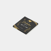 Uitnodiging van de Zwarte en Gouden GraduPartij Post-it® Notes (Schuin)