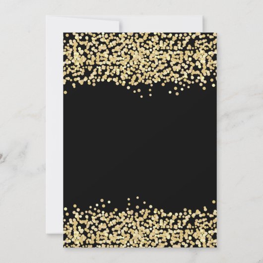 Uitnodiging van de zwarte en goudpartij (Achterkant)