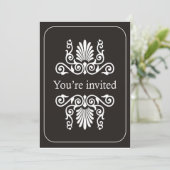 Uitnodiging van de Zwarte en Witte Dag (Staand voorkant)