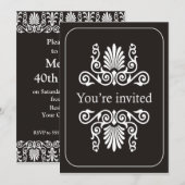 Uitnodiging van de Zwarte en Witte Dag (Voorkant / Achterkant)