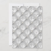  uitnodiging van de zwarte en witte Quinceañera (Achterkant)