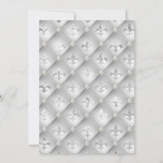 uitnodiging van de zwarte en witte Quinceañera (Achterkant)