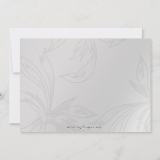 Uitnodiging van de zwarte en zilveren Collectieve  (Achterkant)