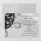 Uitnodiging van de zwarte en zilveren Collectieve  (Voorkant / Achterkant)