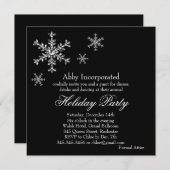 Uitnodiging van de zwarte Glamourese Vakbende (cor (Voorkant / Achterkant)