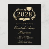 Uitnodiging van de zwarte GraduPartij van het Coll (Voorkant)