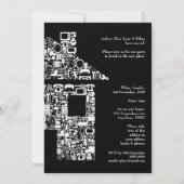 Uitnodiging van de Zwarte Huis voor Housewarming (Achterkant)