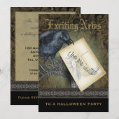 Uitnodiging van de Zwarte Krow Gothic Party (Voorkant / Achterkant)