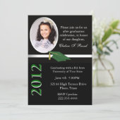 Uitnodiging van de Zwarte, Witte, & Groene GraduPa (Staand voorkant)