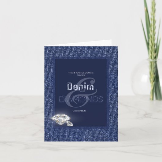 Uitnodiging van denim en diamanten (Voorkant)